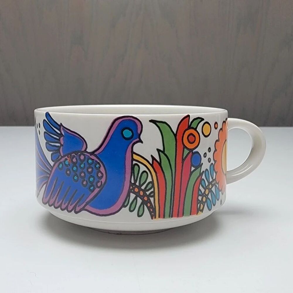 Vintage Villeroy & Boch Acapulco Large Tea Breakfast Cup Porcelain Luxembourg